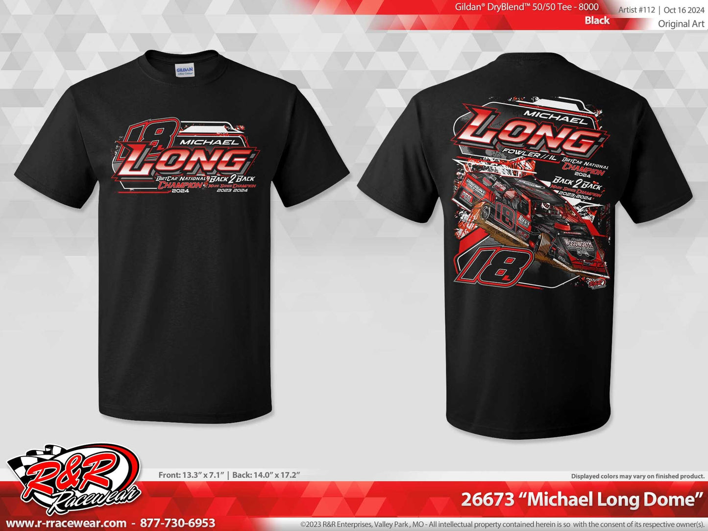 2024 Michael Long Champion T Shirt (Black)