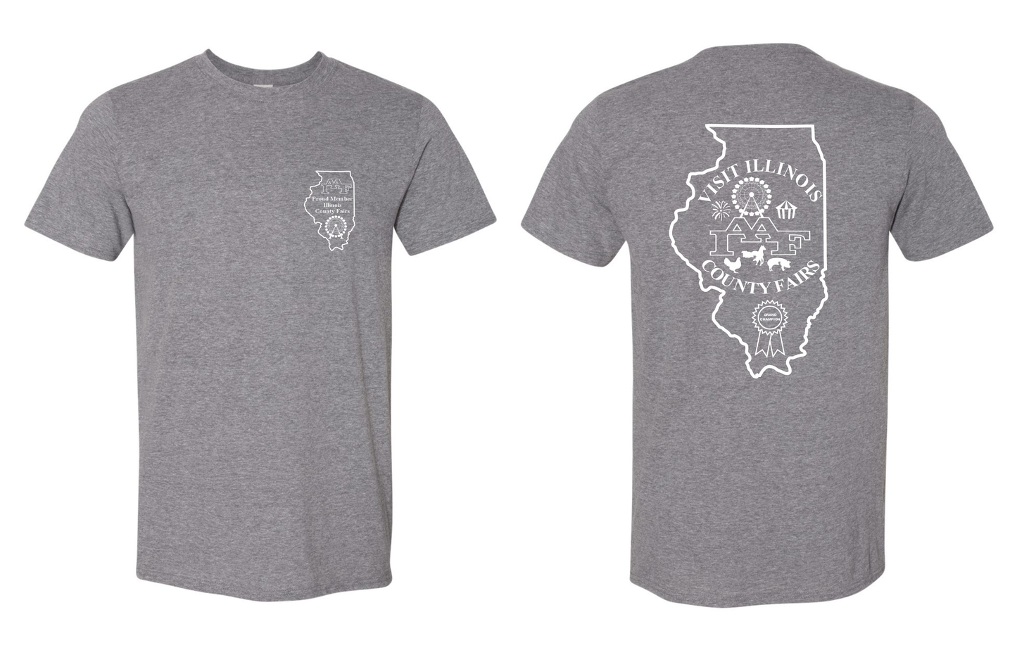 IAAF Visit Illinois County Fairs T Shirt (Graphite Heather)