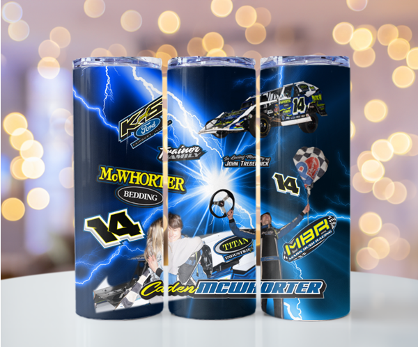 McWhorter Racing Tumbler w/ Lightning