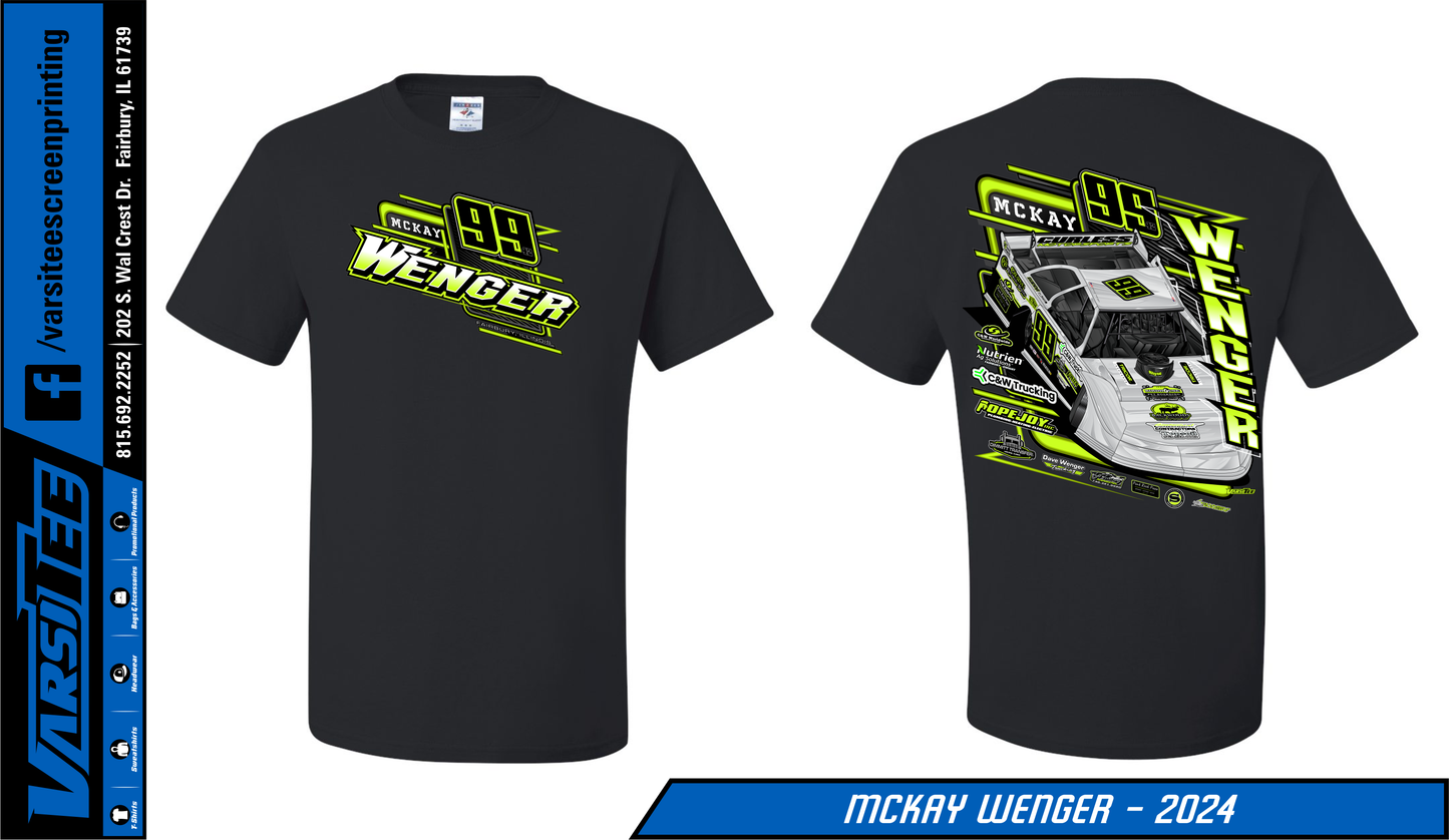 2024 McKay Wenger Short Sleeve T-Shirt (Black)