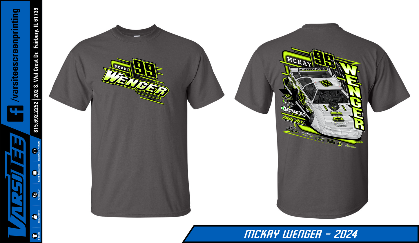 2024 McKay Wenger Short Sleeve T-Shirt (Charcoal)