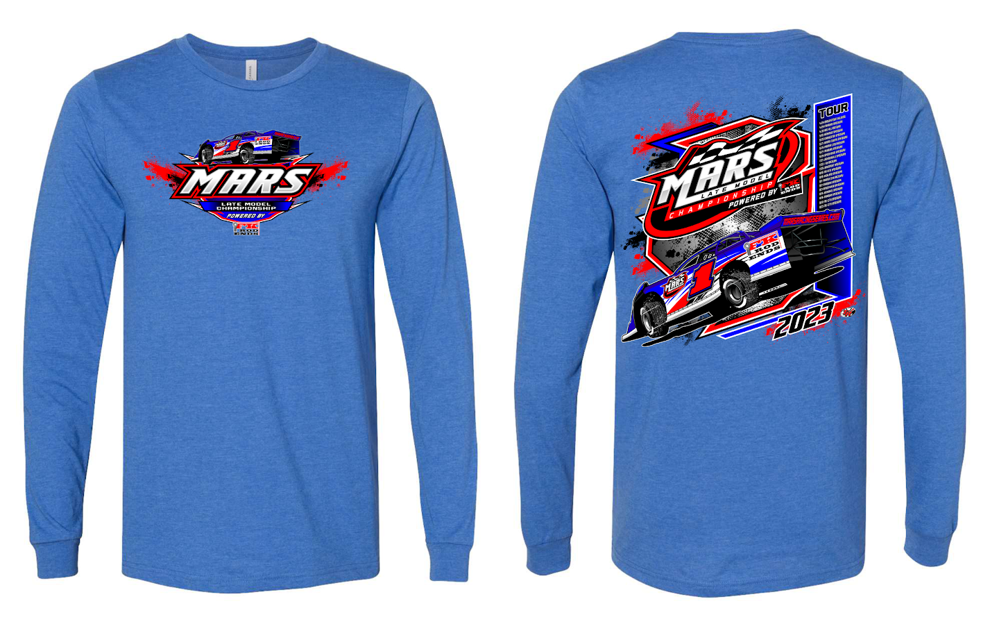 MARS 2023 Late Model Series Long Sleeve TShirt (Blue) Trackside Racewear