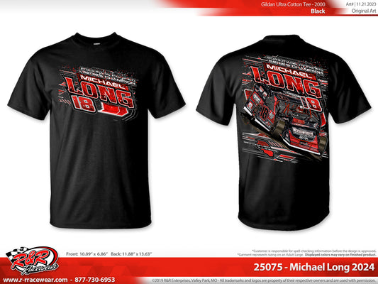 2024 Michael Long Short Sleeve T-Shirt (Black)