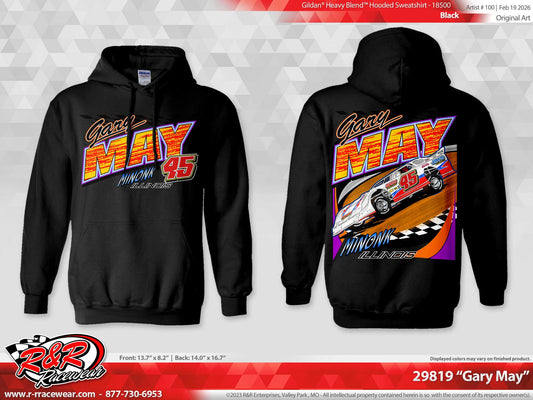 Gary May Vintage Reproduction Hooded Sweatshirt (Black)