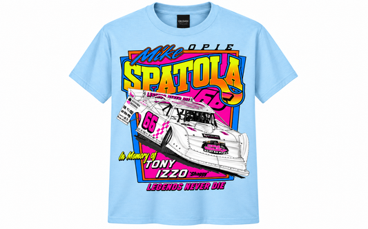 Pre Order 2026 Mike Spatola / Tony Izzo Throwback T-Shirt (Light Blue)