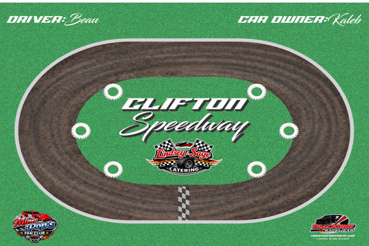 Personalized Small Race Track Mat 24" x 36"