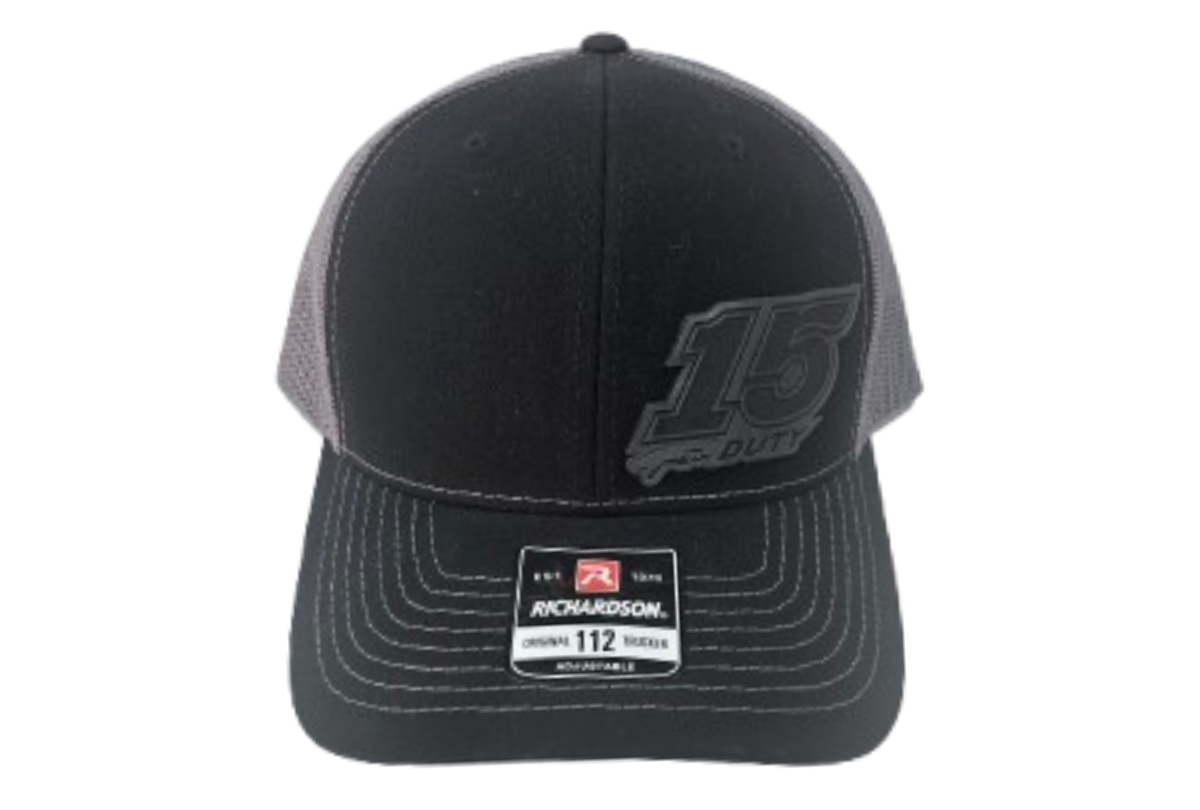 Justin Duty 2026 Hat (Black Front / Gray Back)