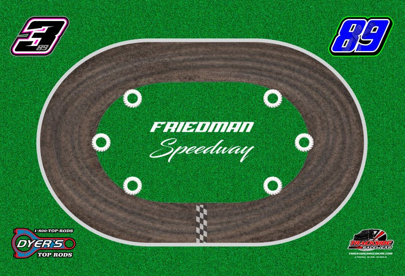 Personalized Large  Race Track Mat 36" x 48"