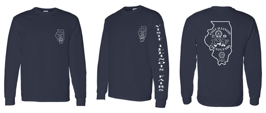 IAAF Visit Illinois County Fairs Long Sleeve T Shirt (Navy)
