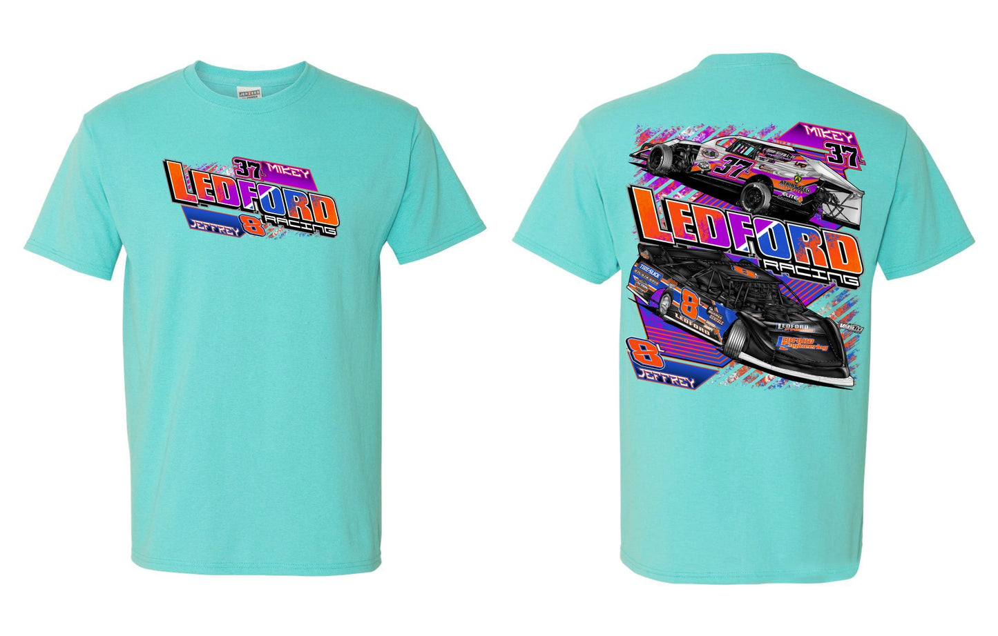 2024 Ledford Racing T Shirt (Scuba Blue)