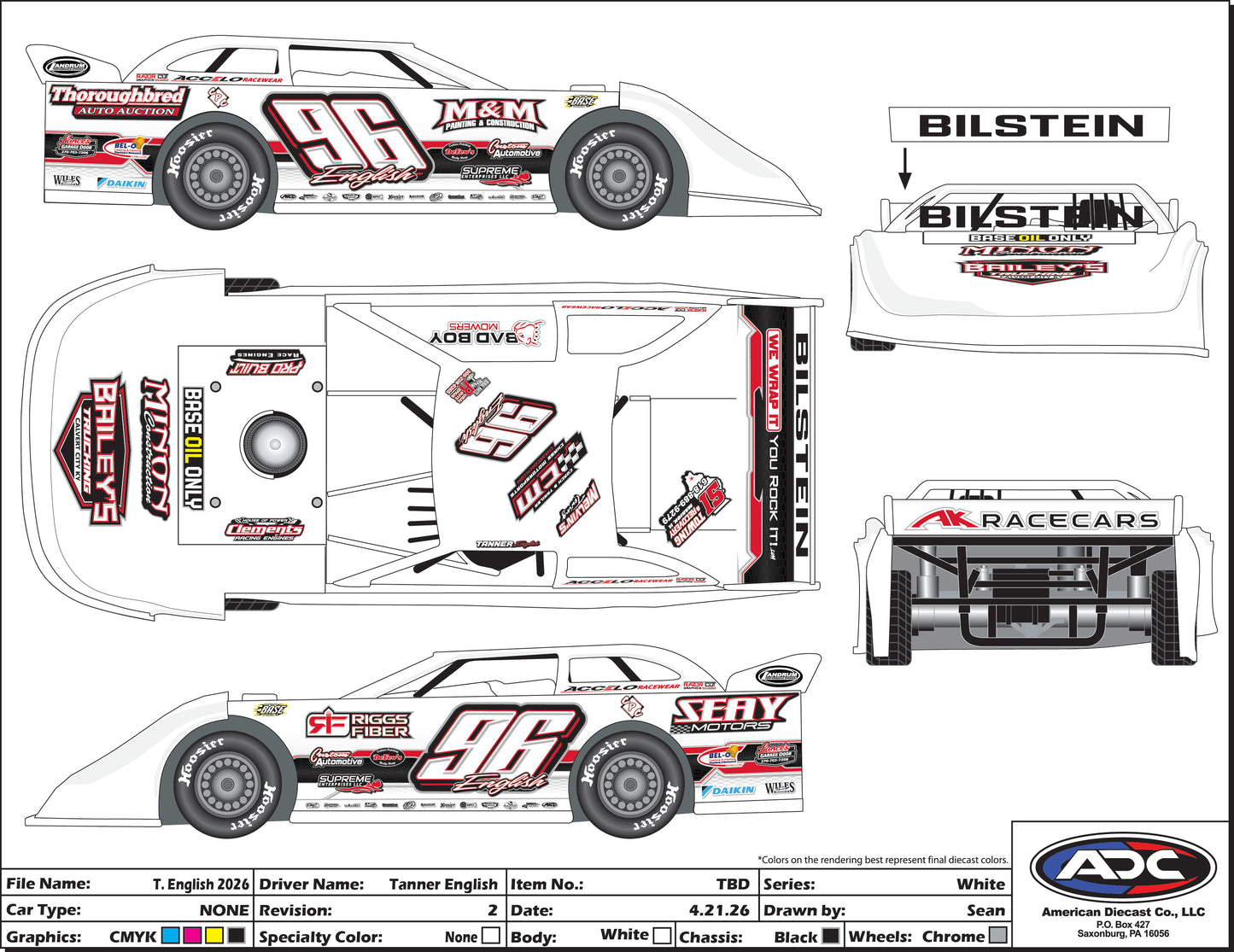 Tanner English 1/64th Scale ADC Die Cast Car