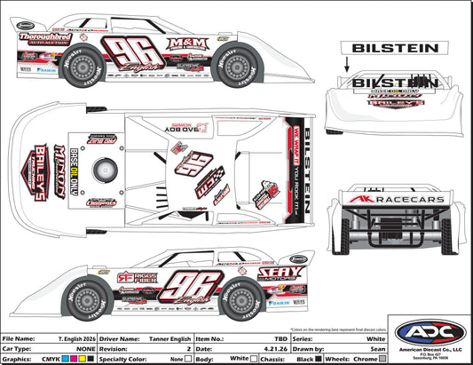 Tanner English 1/24th Scale ADC Die Cast Car