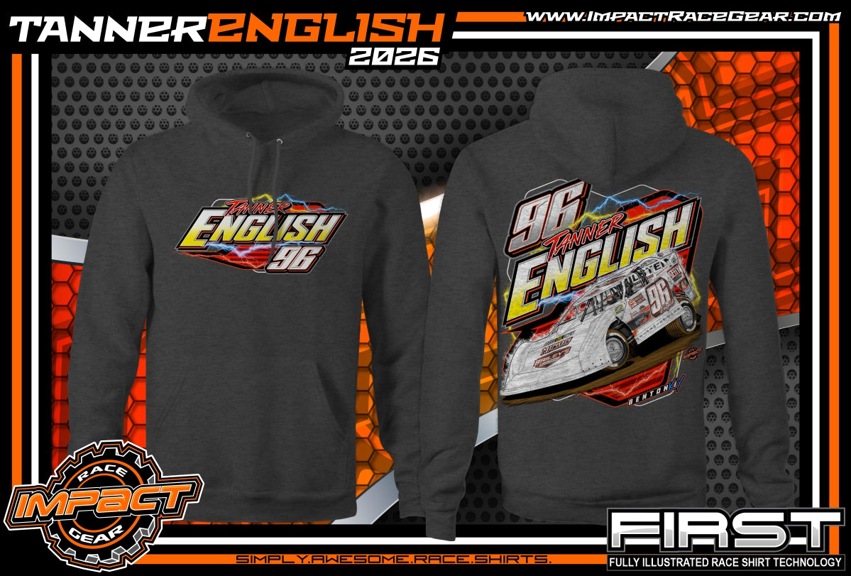 Tanner English 2026 Hooded Sweatshirt (Dark Heather Gray)